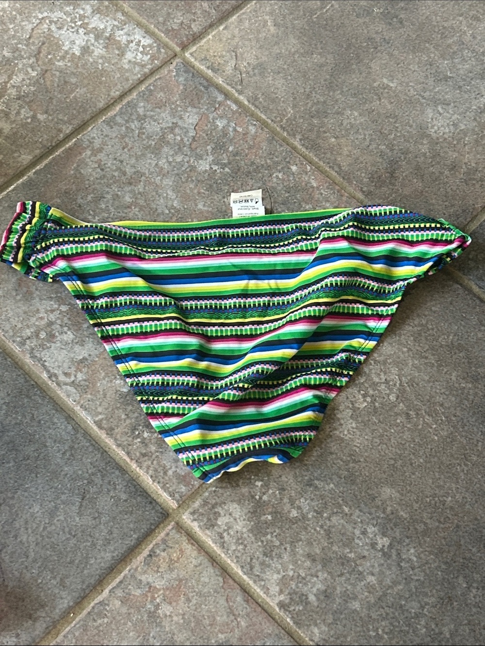 Striped Multicolor Bikini Bottom - Picture 2 of 5